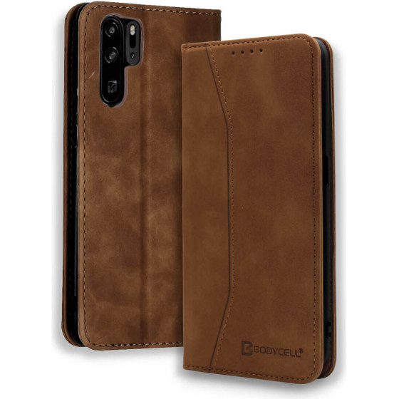 Bodycell Book Case Pu Leather Huawei P30 Pro Brown - (04-00539)