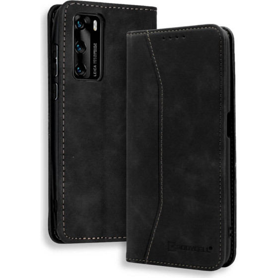 Bodycell Book Case Pu Leather Huawei P40 Black - (04-00542)