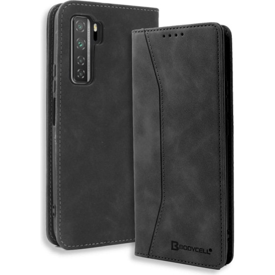 Bodycell Book Case Pu Leather Huawei P40 Lite 5G/Nova 7 SE Black - (04-01034)