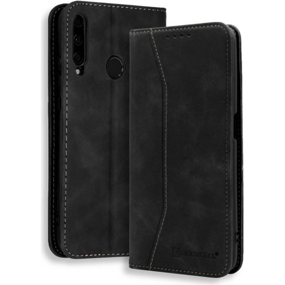 Bodycell Book Case Pu Leather Huawei P40 Lite E Black - (04-00552)