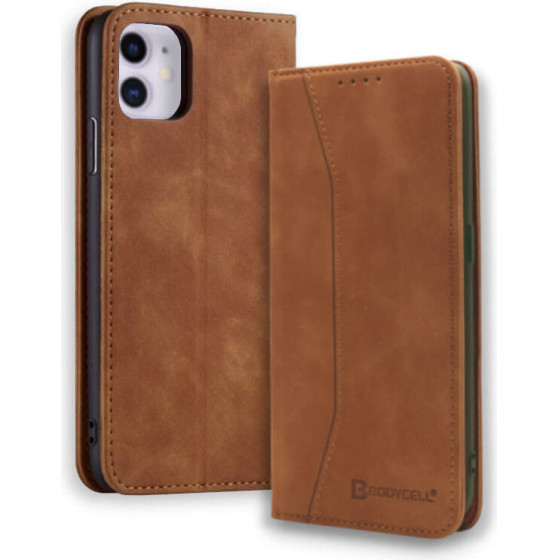 Bodycell Book Case Pu Leather iPhone 11 Brown - (04-00279)