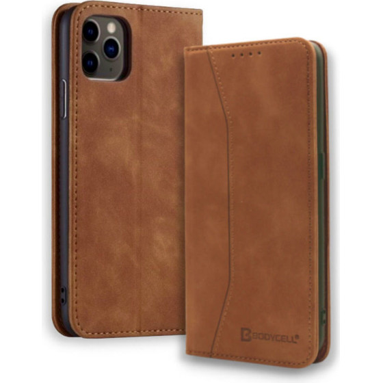 Bodycell Book Case Pu Leather iPhone 11 Pro Max Brown - (04-00284)