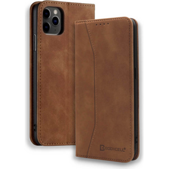 Bodycell Book Case Pu Leather iPhone 12 Mini Brown - (04-00225)