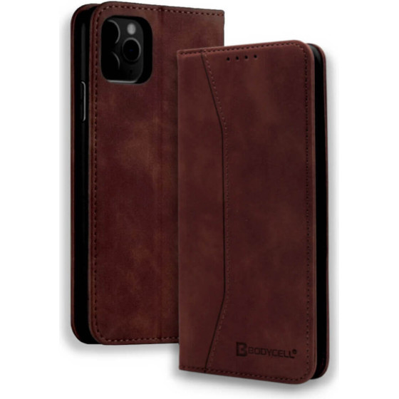 Bodycell Book Case Pu Leather iPhone 12 Pro Max Dark Brown - (04-00236)