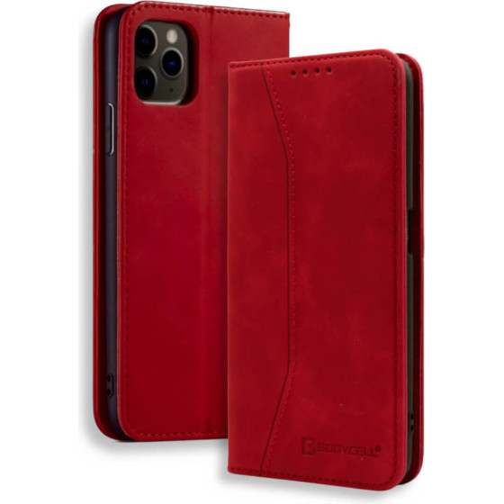 Bodycell Book Case Pu Leather iPhone 12 Pro Max Red - (04-00233)