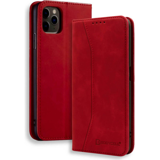 Bodycell Book Case Pu Leather iPhone 12/12 Pro Red - (04-00228)
