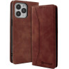Bodycell Book Case Pu Leather iPhone 13 Pro Max Dark Brown - (04-00849)