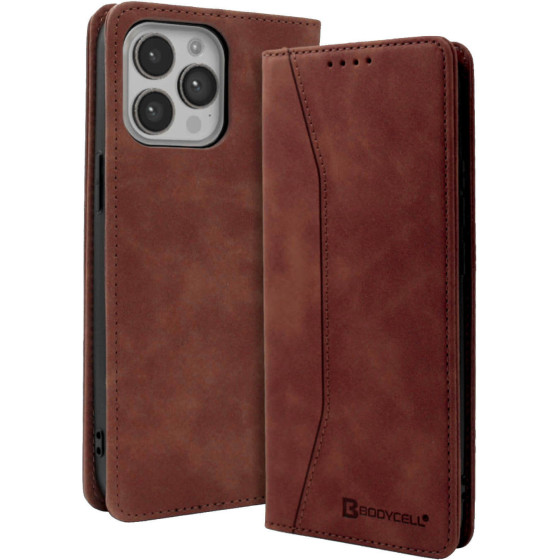 Bodycell Book Case Pu Leather iPhone 13 Pro Max Dark Brown - (04-00849)