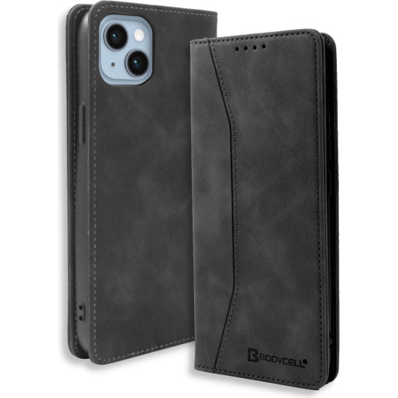 Bodycell Book Case Pu Leather iPhone 14 Plus Black - (04-01004)
