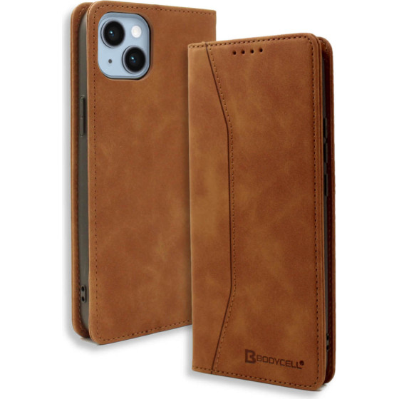 Bodycell Book Case Pu Leather iPhone 14 Plus Brown - (04-01005)
