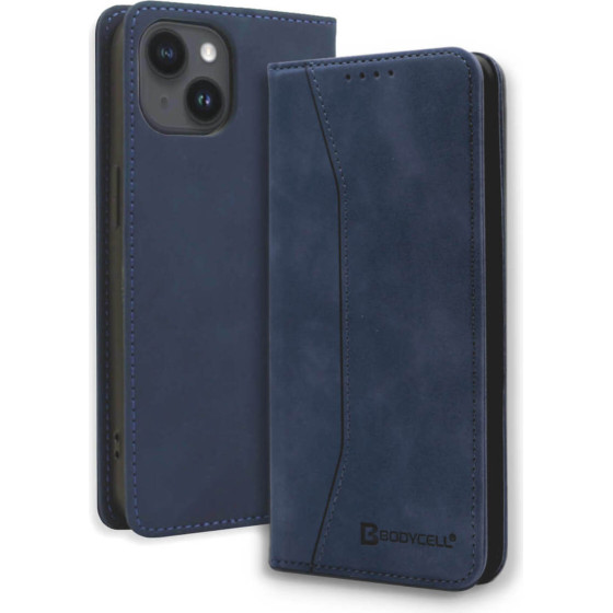 Bodycell Book Case Pu Leather iPhone 15 Blue - (BB-00004)