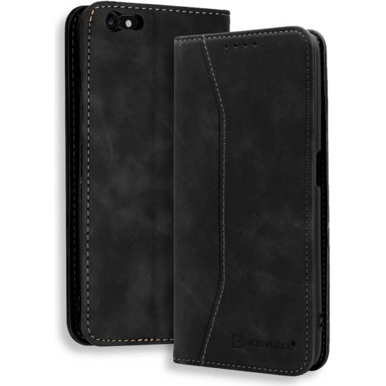 Bodycell Book Case Pu Leather iPhone 6/6s Plus Black - (04-00242)