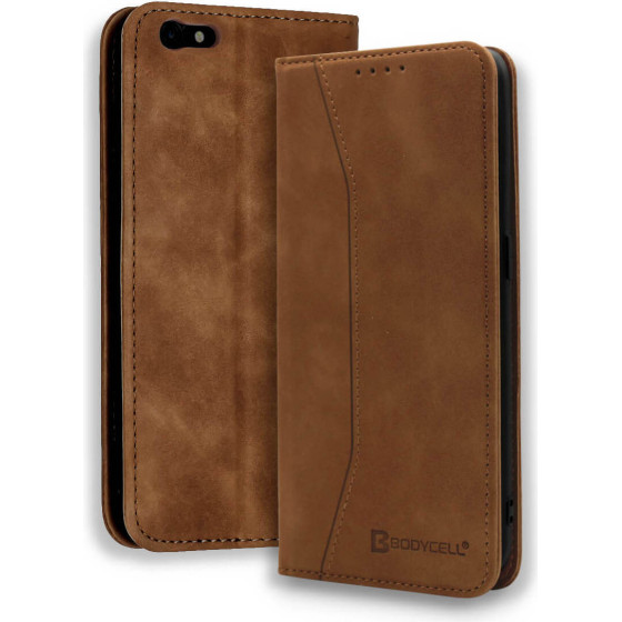 Bodycell Book Case Pu Leather iPhone 6/6s Plus Brown - (04-00244)
