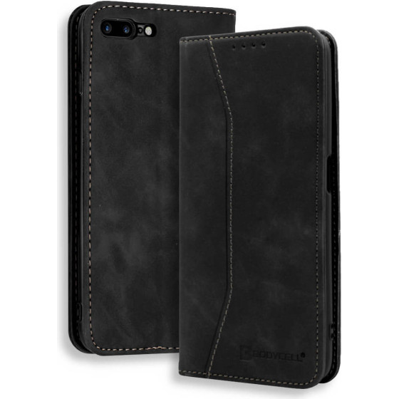 Bodycell Book Case Pu Leather iPhone 7/8 Plus Black - (04-00252)