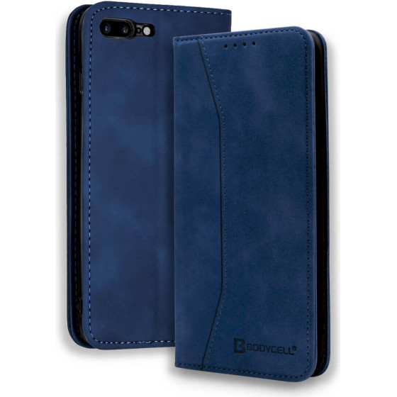 Bodycell Book Case Pu Leather iPhone 7/8 Plus Blue - (04-00256)