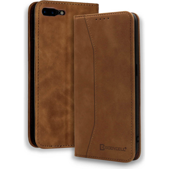 Bodycell Book Case Pu Leather iPhone 7/8 Plus Brown - (04-00254)