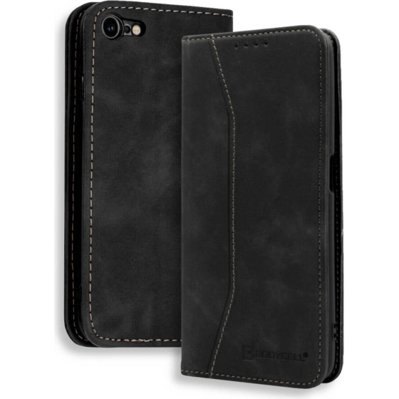 Bodycell Book Case Pu Leather iPhone 7/8/SE 2020 Black - (04-00247)