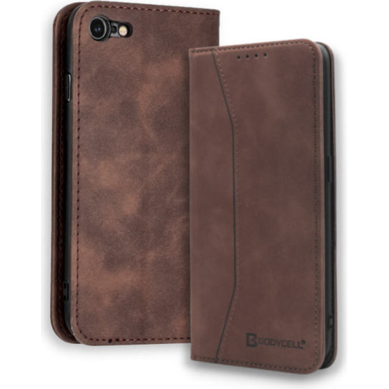 Bodycell Book Case Pu Leather iPhone 7/8/SE 2020 Dark Brown - (04-00250)