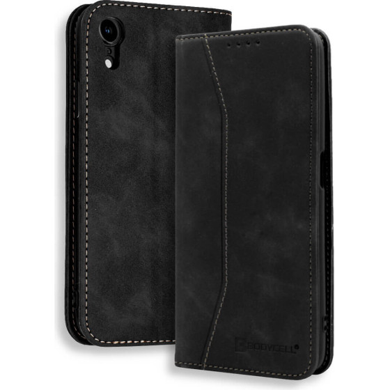 Bodycell Book Case Pu Leather iPhone XR Black - (04-00262)