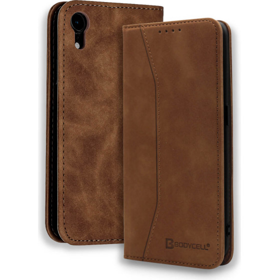 Bodycell Book Case Pu Leather iPhone XR Brown - (04-00264)
