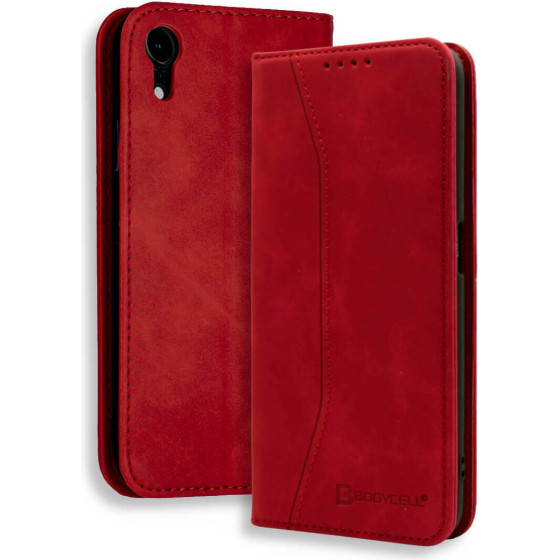 Bodycell Book Case Pu Leather iPhone XR Red - (04-00263)