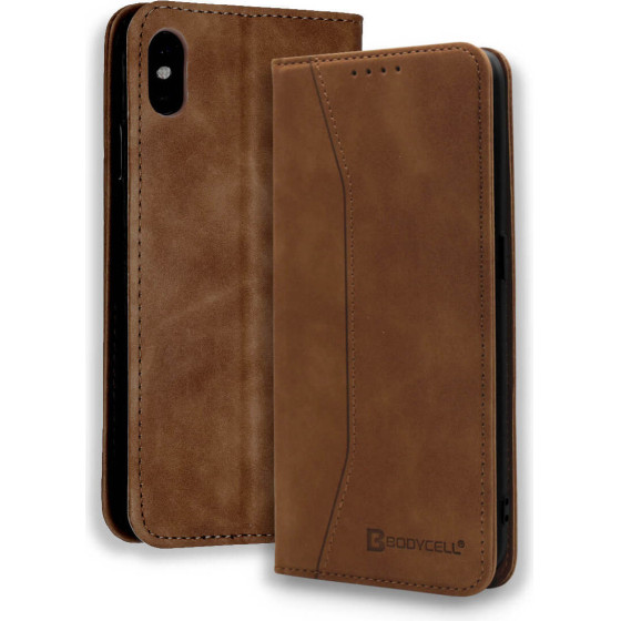 Bodycell Book Case Pu Leather iPhone XS MAX Brown - (04-00269)