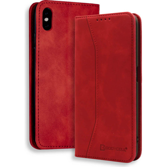 Bodycell Book Case Pu Leather iPhone XS MAX Red - (04-00268)