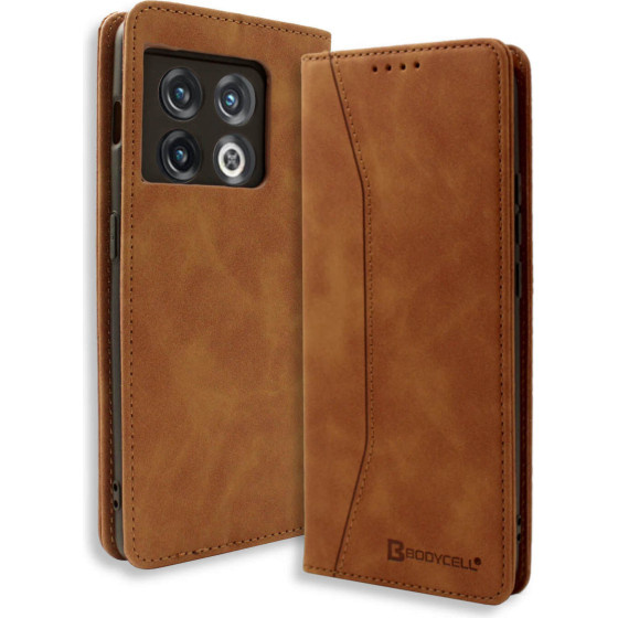 Bodycell Book Case Pu Leather Oneplus 10 Pro 5G Brown - (04-01037)