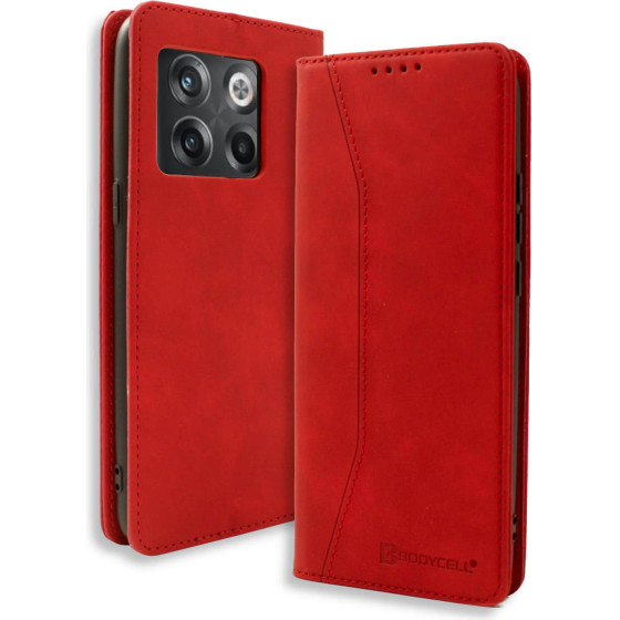 Bodycell Book Case Pu Leather Oneplus 10T 5G Red - (04-01041)