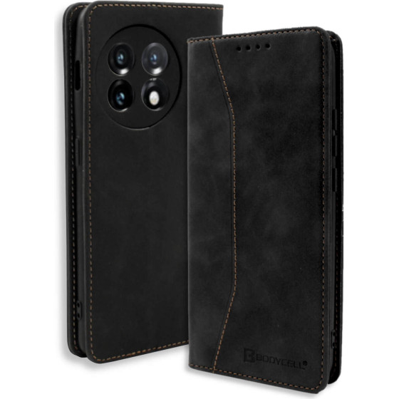 Bodycell Book Case Pu Leather OnePlus 11 5G Black - (04-01140)