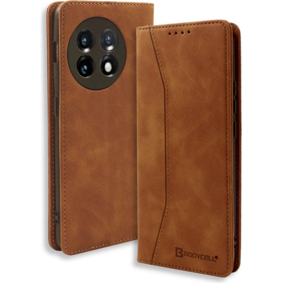 Bodycell Book Case Pu Leather OnePlus 11 5G Brown - (04-01141)