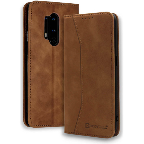 Bodycell Book Case Pu Leather OnePlus 8 Pro Brown - (04-00569)