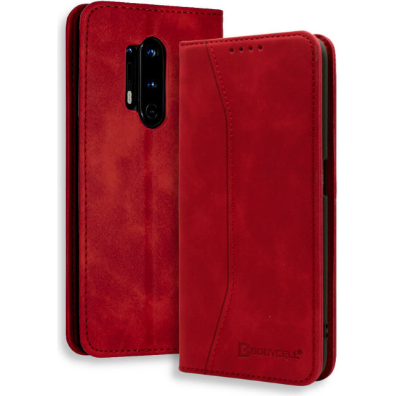 Bodycell Book Case Pu Leather OnePlus 8 Pro Red - (04-00568)