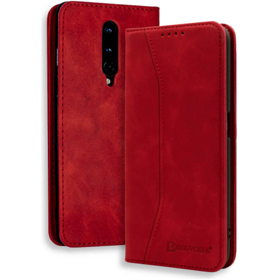 Bodycell Book Case Pu Leather OnePlus 8 Red - (04-00563)