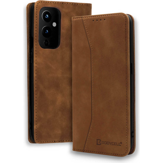 Bodycell Book Case Pu Leather OnePlus 9 Brown - (04-00675)