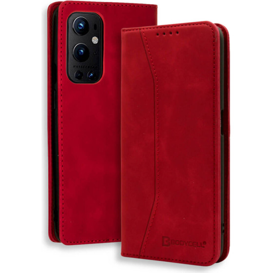 Bodycell Book Case Pu Leather OnePlus 9 Pro Red - (04-00679)