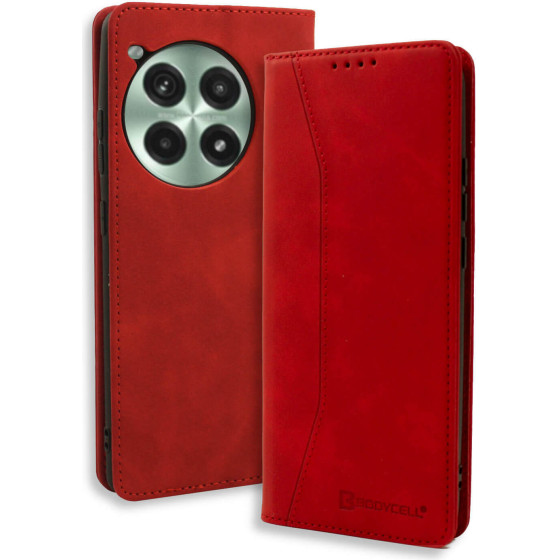 Bodycell Book Case Pu Leather Oneplus ACE 3 Pro 5G Red - (BB-00101)