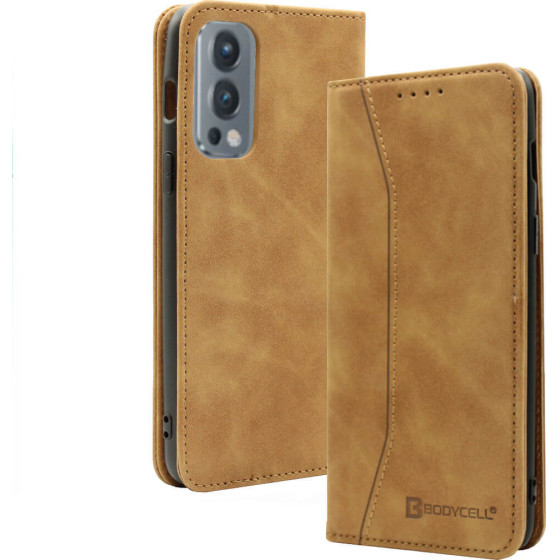Bodycell Book Case Pu Leather Oneplus Nord 2 5G Brown - (04-00371)