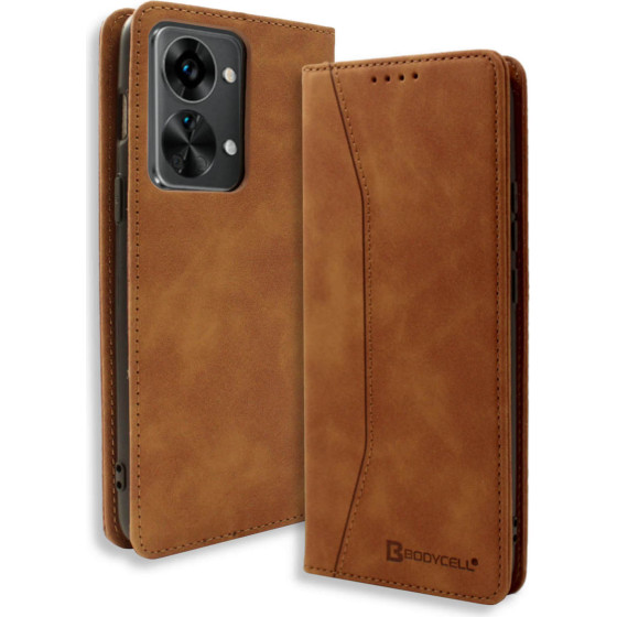 Bodycell Book Case Pu Leather Oneplus Nord 2T 5G Brown - (04-01043)