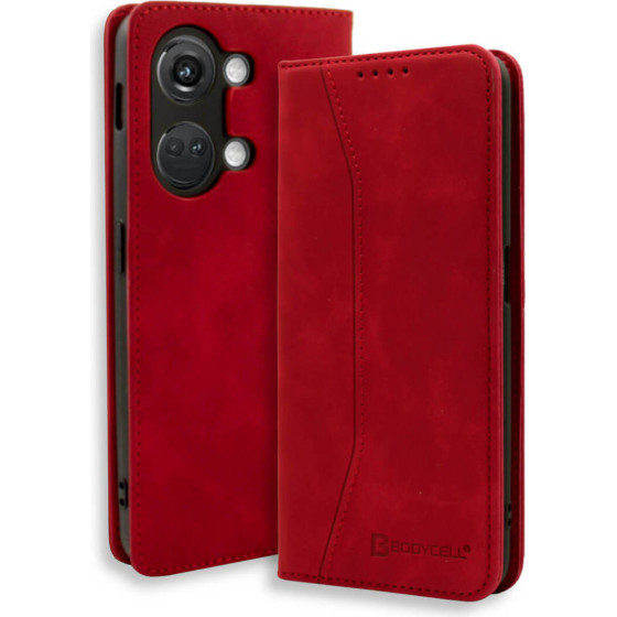 Bodycell Book Case Pu Leather OnePlus Nord 3 5G Red - (04-01189)