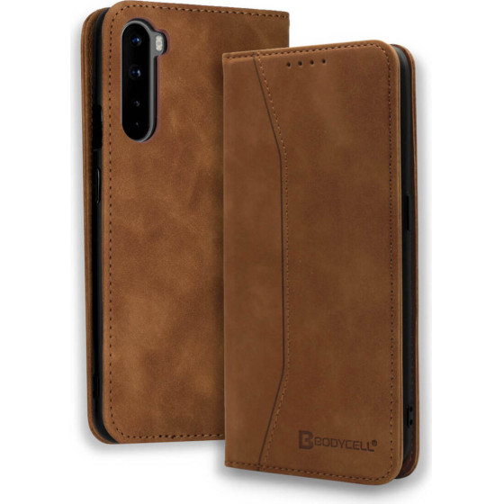 Bodycell Book Case Pu Leather OnePlus Nord Brown - (04-00672)
