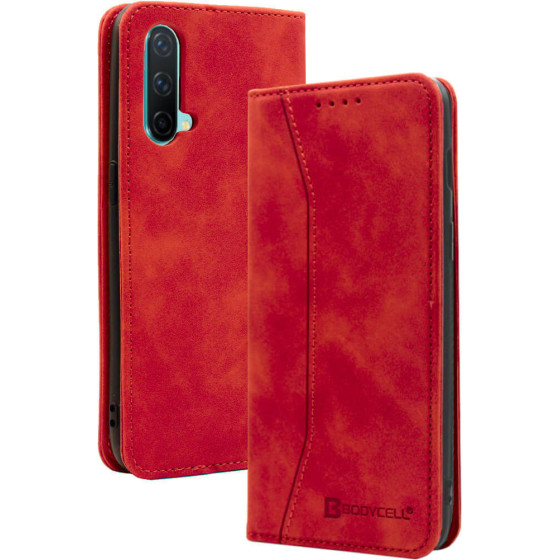 Bodycell Book Case Pu Leather Oneplus Nord CE 5G Red - (04-00400)