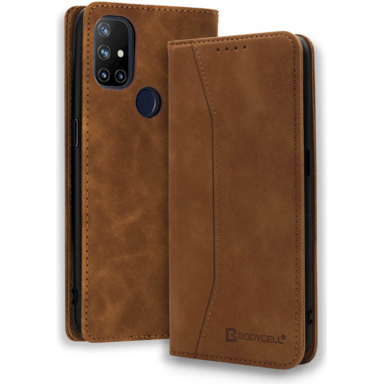 Bodycell Book Case Pu Leather OnePlus Nord N10 5G Brown - (04-00681)