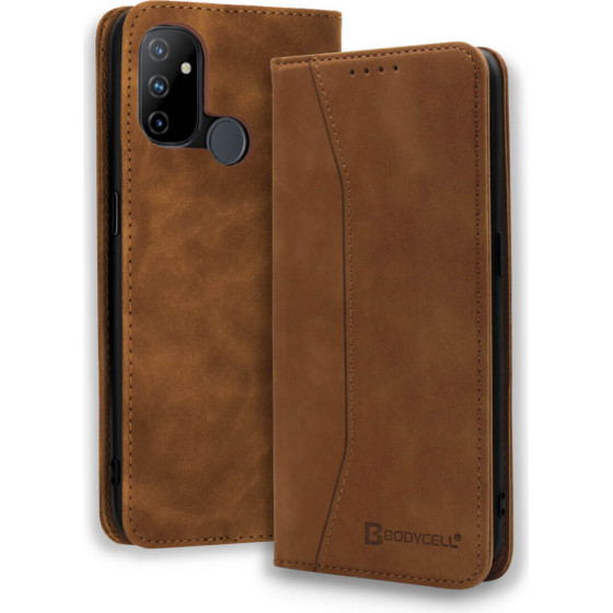 Bodycell Book Case Pu Leather OnePlus Nord N100 Brown - (04-00684)