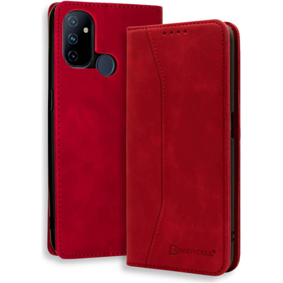 Bodycell Book Case Pu Leather OnePlus Nord N100 Red - (04-00685)