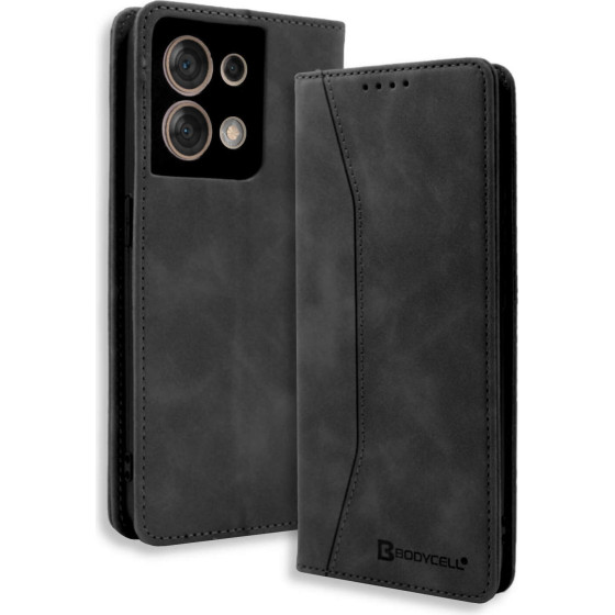 Bodycell Book Case Pu Leather Oppo Reno 8 5G Black - (04-01094)