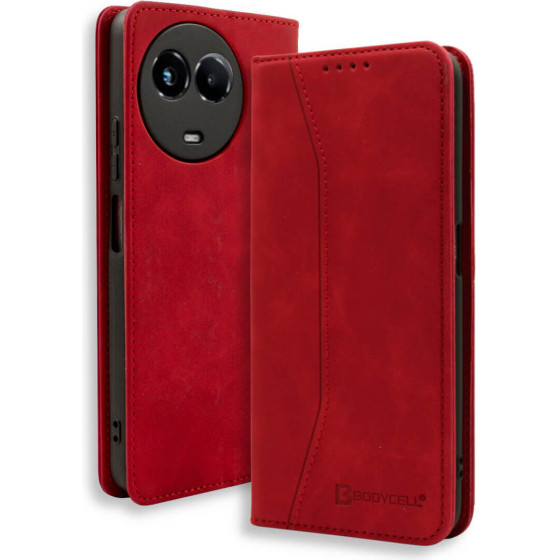 Bodycell Book Case Pu Leather Realme 11 5G/11X Red - (BB-00013)
