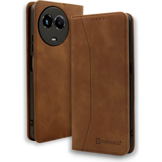 Bodycell Book Case Pu Leather Realme 11 5G/11X Brown - (BB-00012)