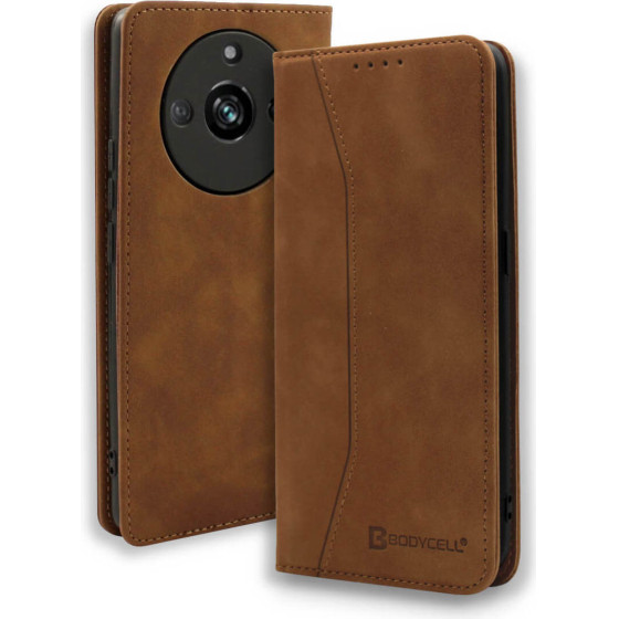 Bodycell Book Case Pu Leather Realme 11 Pro 5G Brown - (04-01191)