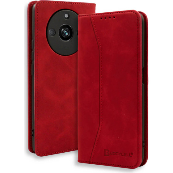 Bodycell Book Case Pu Leather Realme 11 Pro Plus 5G Red - (04-01195)